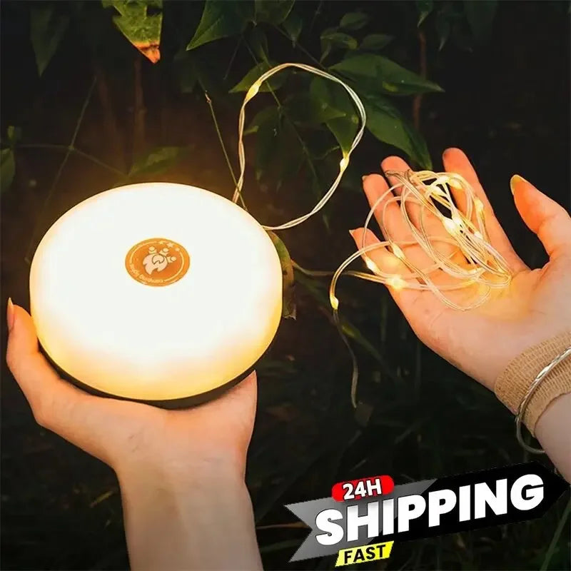 ruban lumineux led 10m étanche blanc moderne lanterne camping clips câble usb rechargeableextérieur decoration