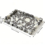 plateau rangement marbre moderne blanc gris organisation bijoux décoration intérieure 25cm 17cm
