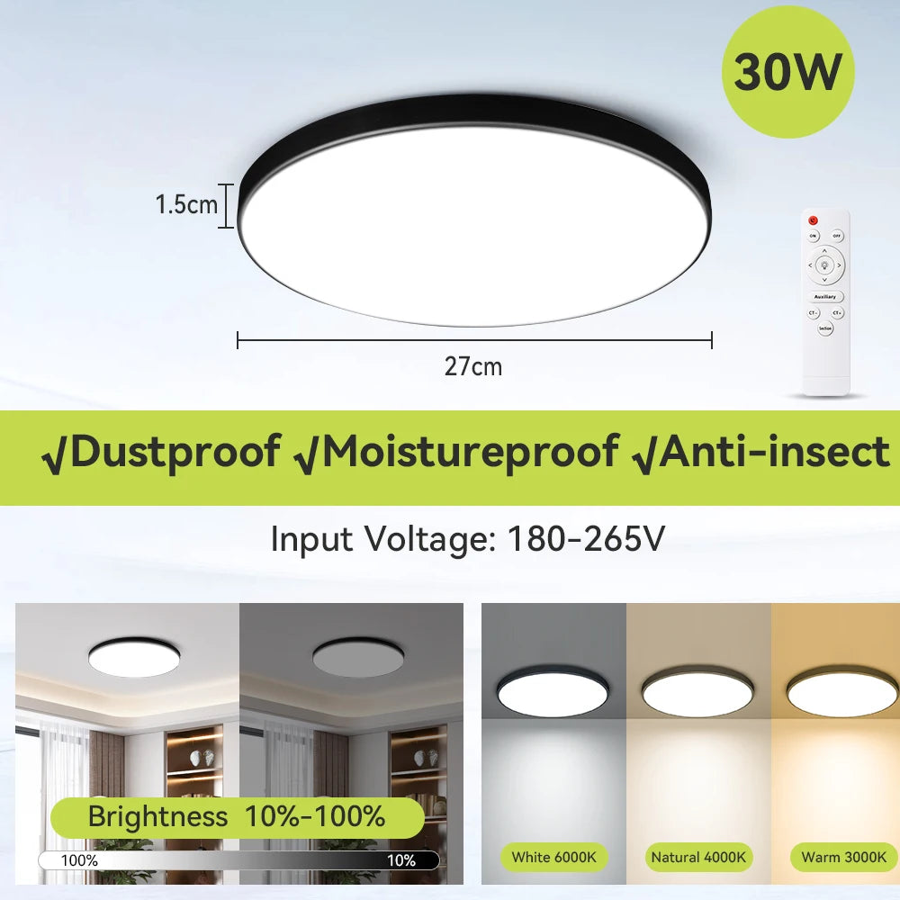 lampe led inteligente blanc moderne télécommande flux 249 2000w certifiée rohs ccc