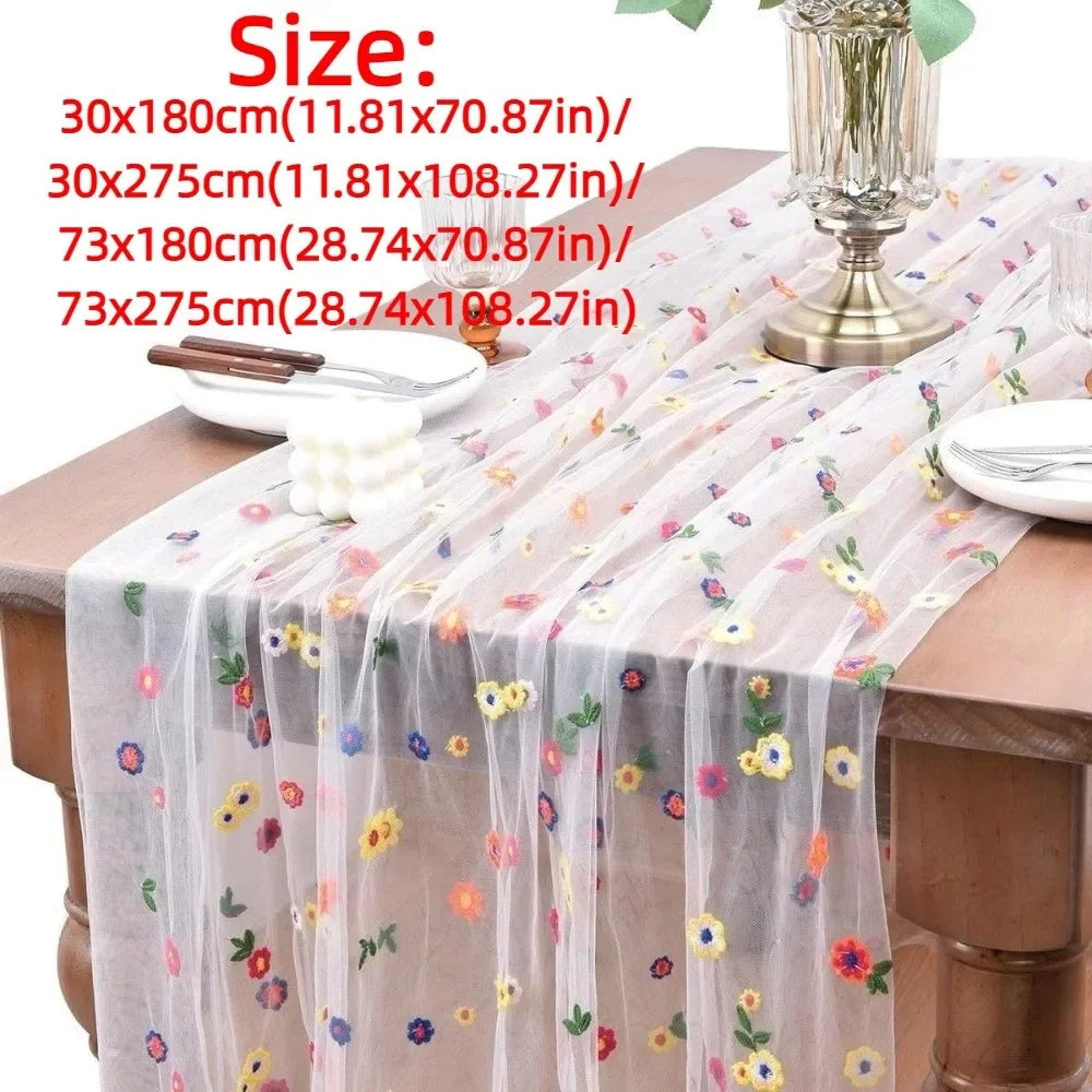 table table fleurée transparente rouge jaune bleu verte fete mariage deco romantique echangement saisonnelle
