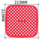 plateau perforé silicone noir rouge antiadhésif airfryer cuisine utilitaire facilenettoyage resistantchaud