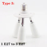 adaptateur E27 douilles led base lumiere support ajustable moderne blanc opaque