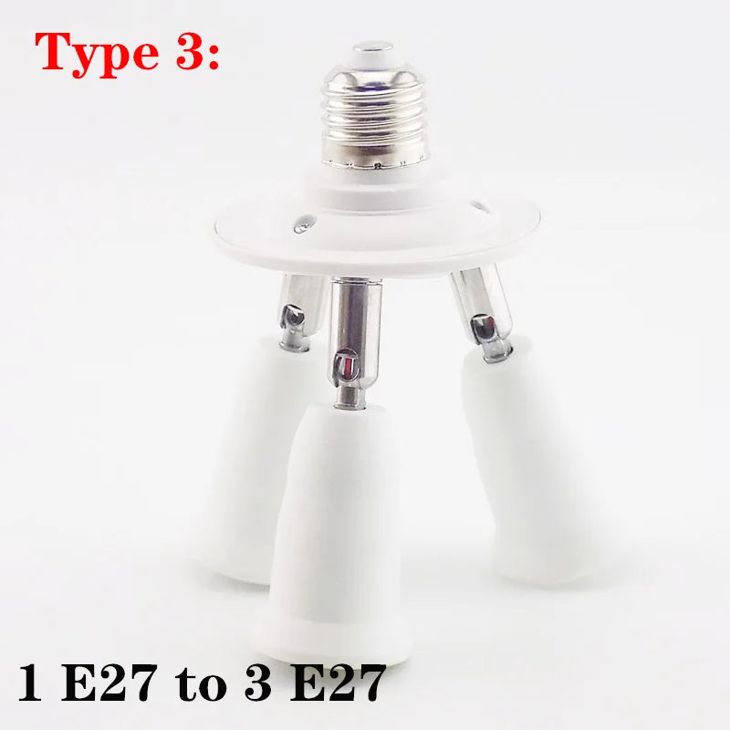 adaptateur E27 douilles led base lumiere support ajustable moderne blanc opaque