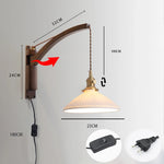 lampe murale moderne led blanc doré chambre entrée salle bain interrupteur mural câble électrique