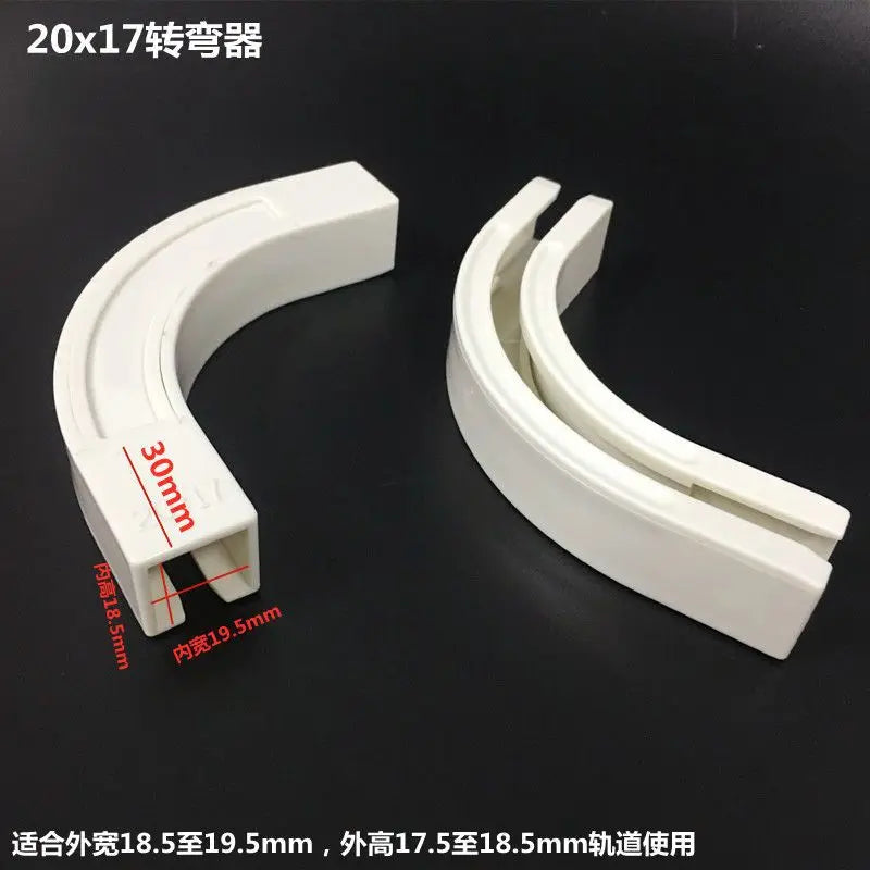 connecteur rail rideau blanc moderne quincaillerie decoration fenetre plat lisse invisible fixe