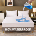 protège matelas blanc imperméable polyester qualité moderne 30cm 100x200cm chambre coucher hospitalierhôtel familial