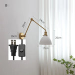lampe murale moderne or blanc plissée cordon commande 29cm 16cm 24cm 14cm 30cm 17cm
