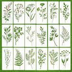 gabarits peinture fleurs feuilles papillons graphiques diy crafts blanc noir vert orange rose bruns