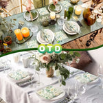 serviettes table motif feuilles vert doré moderne élégantes pack 20 pièces restaurant