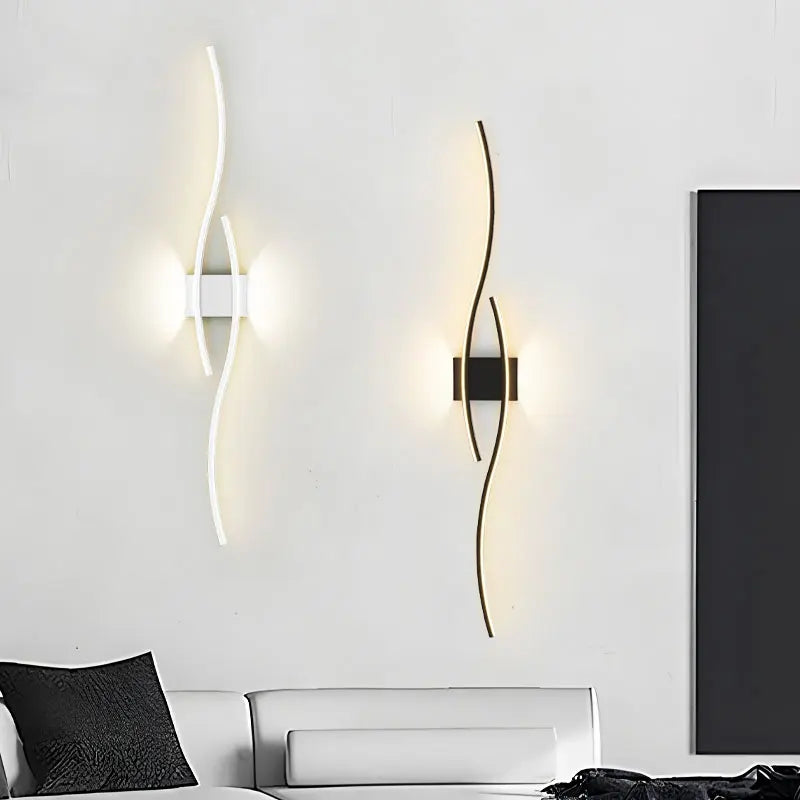 lumière murale led moderne blanc noir cuivre minimaliste chambre salon entrée