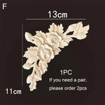 ornements décoratifs bois sculpté floral baroque beige clair intérieur décoration mur meuble