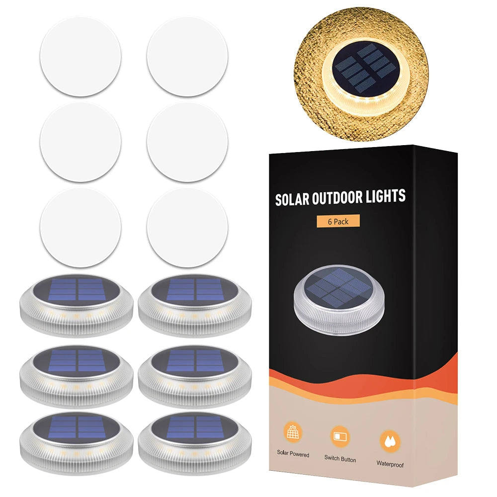 lumières solaires led ip68 auto on off extérieures étanches blanc bleu moderne