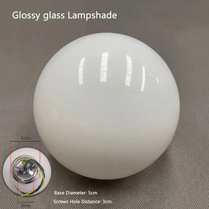 lampe murale ronde verre blanc moderne lumière led 12cm 15cm 18cm