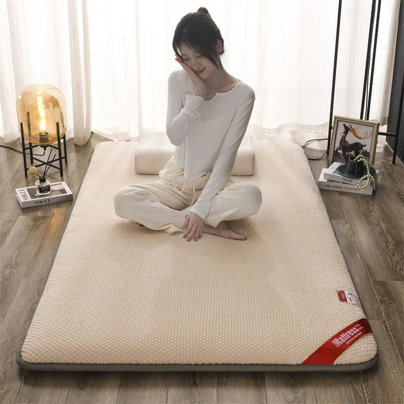 matelas pliable épais matelassé gris texture moderne automne hiver polyester