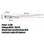 lampe led argentée moderne 0.5w 17mm 180mm câbles noirs rouges 40 60 degree