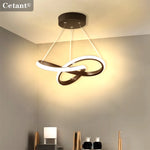 lampe suspendue moderne anneau entrelacés noir blanc doré 249 2000lm