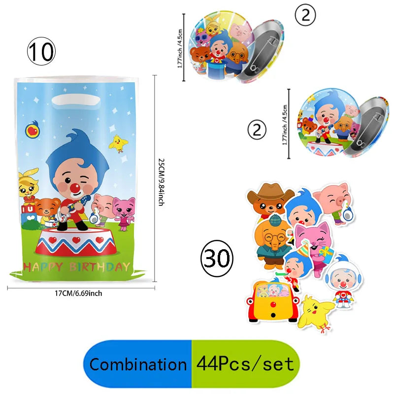 sacs anniversaire dessins animés stickers autocollants poignées détachables personnages mignons motifs géométriques happy birthday