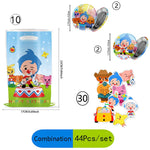 sacs anniversaire dessins animés stickers autocollants poignées détachables personnages mignons motifs géométriques happy birthday