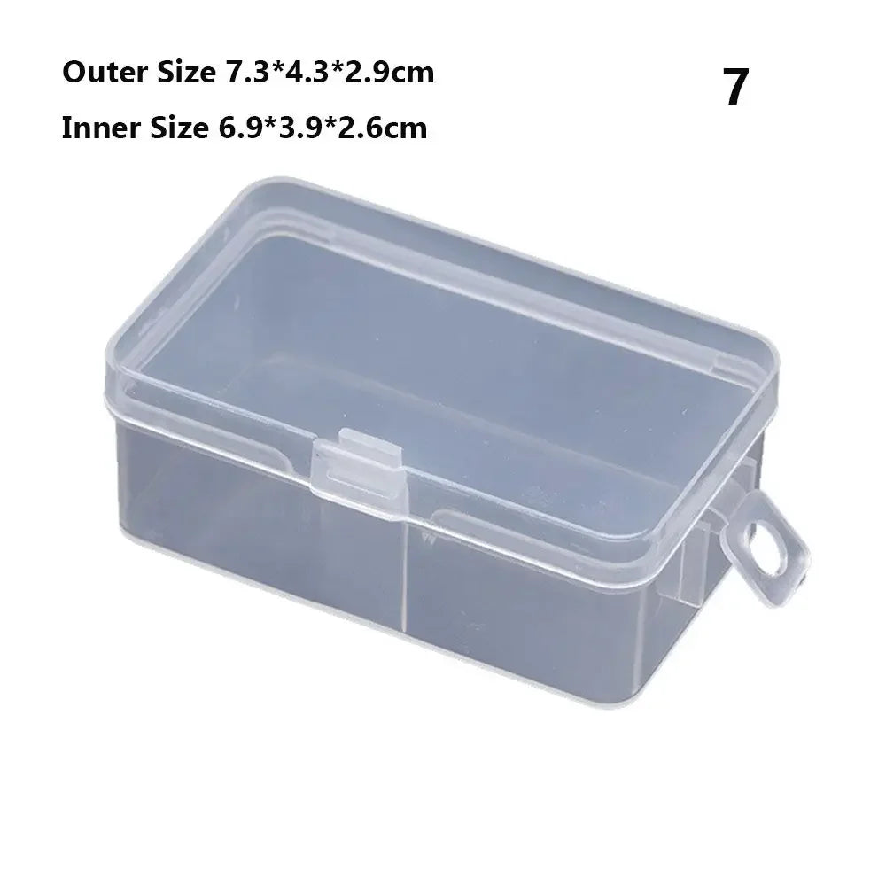 boîte rangement plastique transparente poignées bijoux petits objets divers accessoires