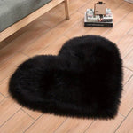 tapis peluche coeur rouge gris violet bleu moderne doux 50x60cm maison décoration chambre salon