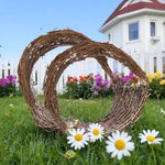 couronne vigne naturelle tressée rustique 16cm 20cm opaque décoration extérieure anniversaire brune