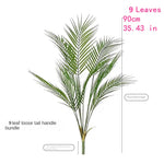 Plante artificielle palmier vert moderne 125cm feuilles plastique décoration intérieure extérieure