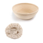 panier pain rustique bords osier coton beige clair couvercle artisanal bếp
