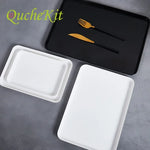 assiettes plats modernes blanc noir cuisine rangement fruits desserts petit déjeuner
