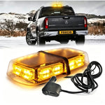 feu secours vehicule led stroboscopique aimant transparent jaune moderne 12v 24v
