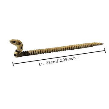 jouet serpent articulé marron noir réelle 33cm décoratif imitations écailles texturées éléments fleurs livres