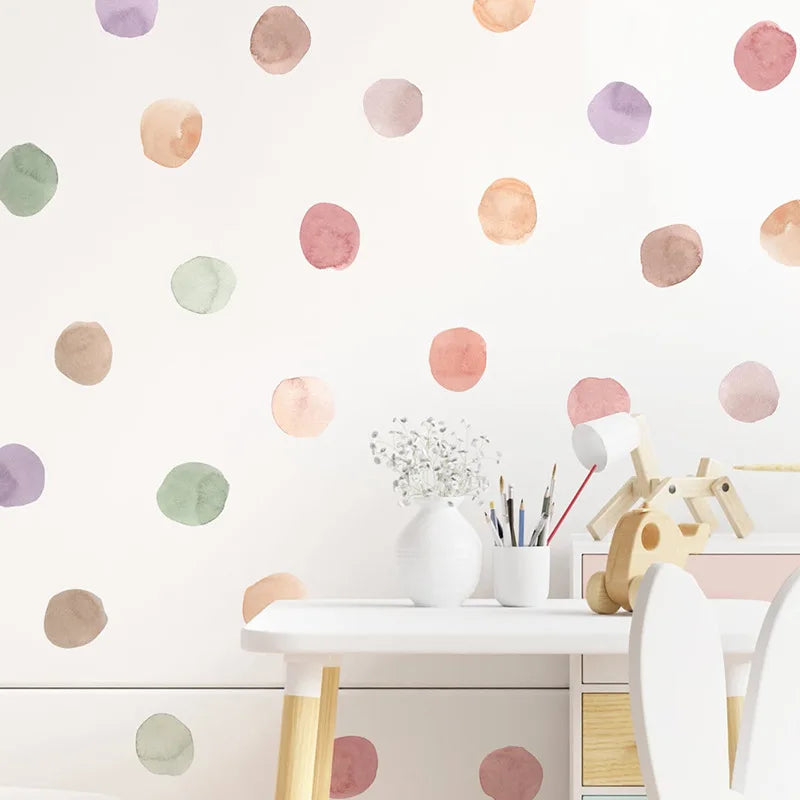 stickers muraux moderne violet rose vert stickers auto adhésifs chambre enfants deco moderne circles