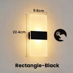 applique murale led moderne aimant blanc noir 6000k 3000k usb rechargeable