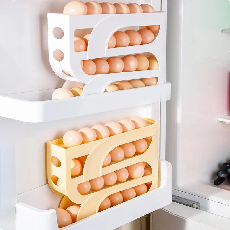 boîtes rangement œufs enroulables réfrigérateur cuisine transparentes modernes minimalistes 30 pièces
