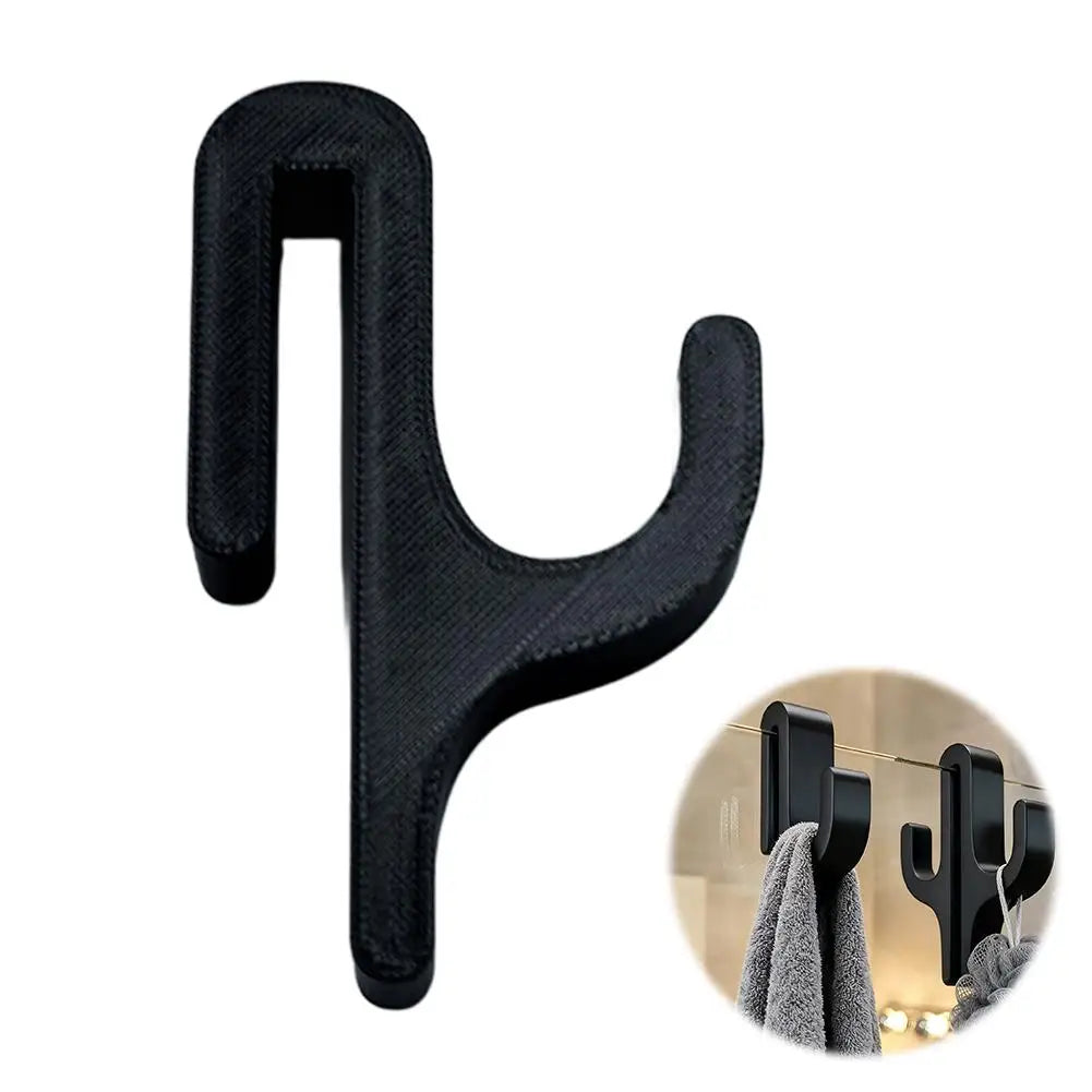 porte serviettes mural cactus noir clips moderne salle bain ABS