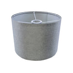 abat jour lin beige gris classique opacité 26cm 19cm fixations anneaux métalliques