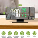horloge projecteur numérique moderne affichage température couleur noir blanc verte rouge tactile