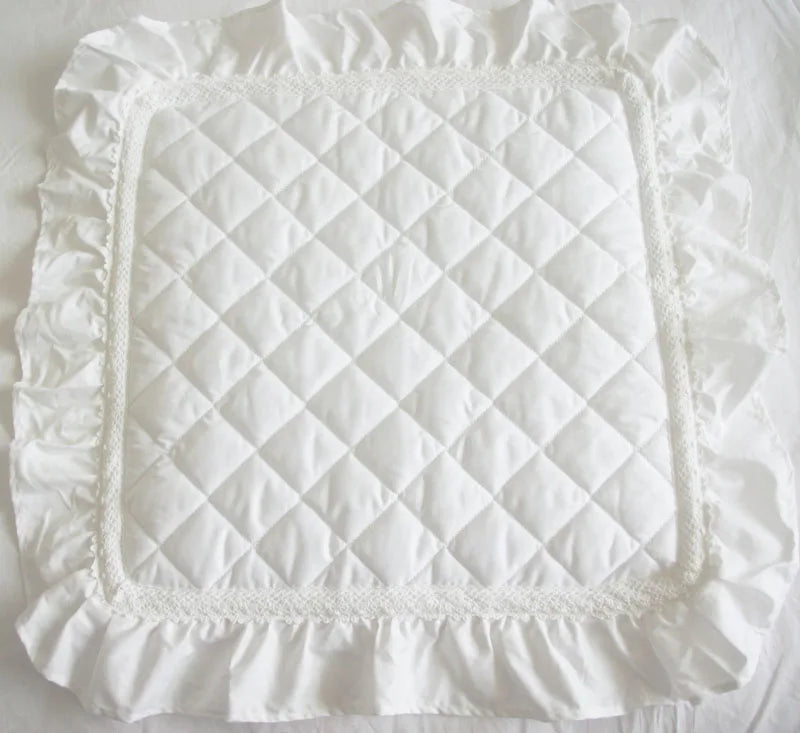 coussin carré blanc motif géométrique mousse pu coton lavable vintage adhésif