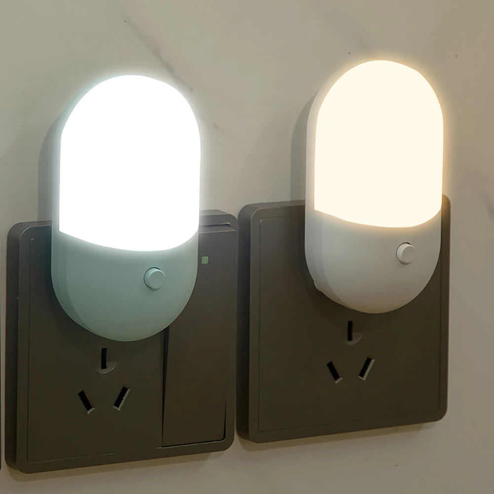veilleuse électrique moderne blanc vert clair minimaliste chambre couloir wc led interrupteur enfant