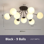 plafonnier moderne or noir boules translucides contemporain éclairage intérieur invisible led chambre salon