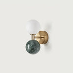 lampes murales marbrées led modernes minimalistes salle bain noir blanc doré