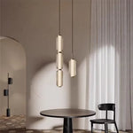 suspension lumineuse moderne minimaliste blanc doré transparente câble noir chambre salonhôtel