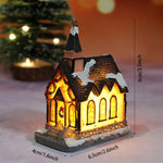 décoration noël lumineuses mini maisons résine brique tuiles colorées festive