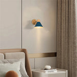 applique murale moderne conique noir gris bleu vert rose or scandinave fixée mur