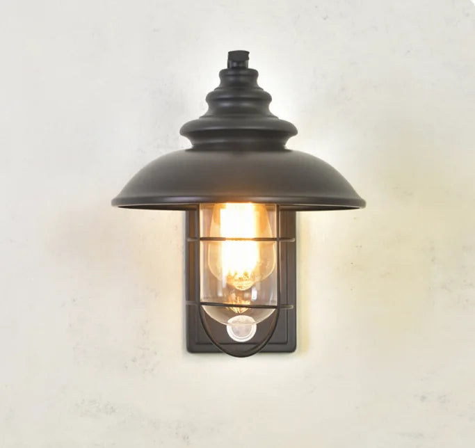 lampe murale industrielle noir mat led éclairage maison sensibilité mouvement ip44