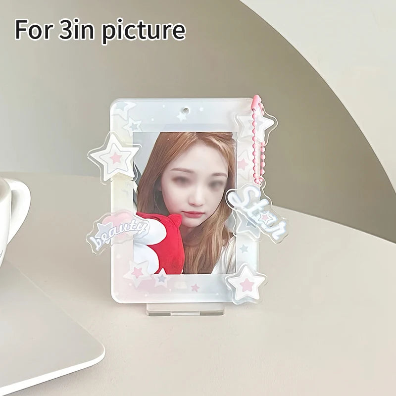 cadre photo transparent kpop coeurs papillons now playing angel puppy mignon rétro