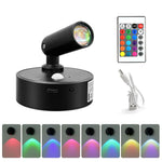 projecteur led réglable rechargeable détecteur mouvement télécommande blanc noir moderne chambre coucher