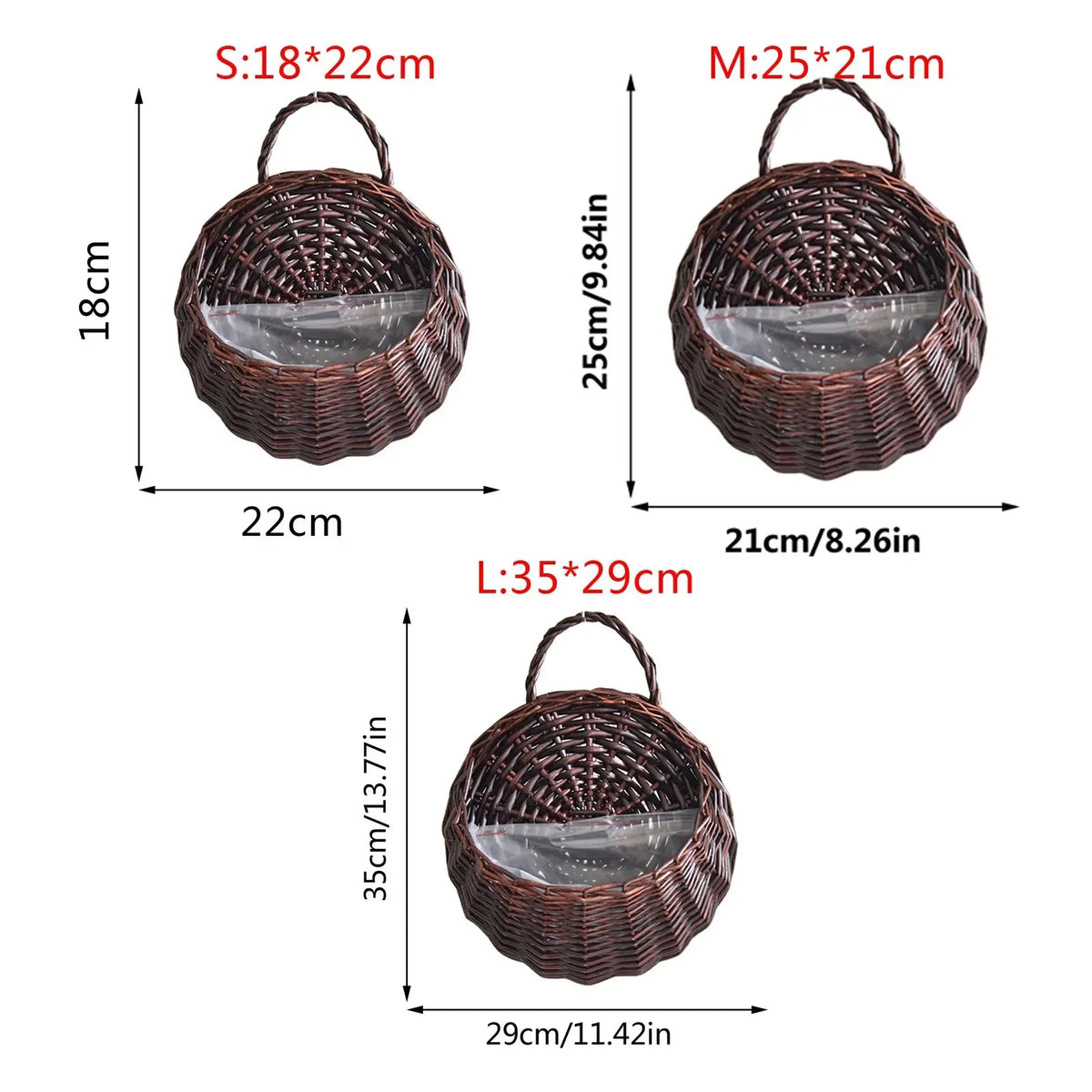 paniers suspendus tressage naturel marron clair marron foncé rustique opacité petits objets réutilisables