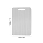planche découpe acier inoxydable double face durable alimentaire moderne poignée intégrée 46x30cm