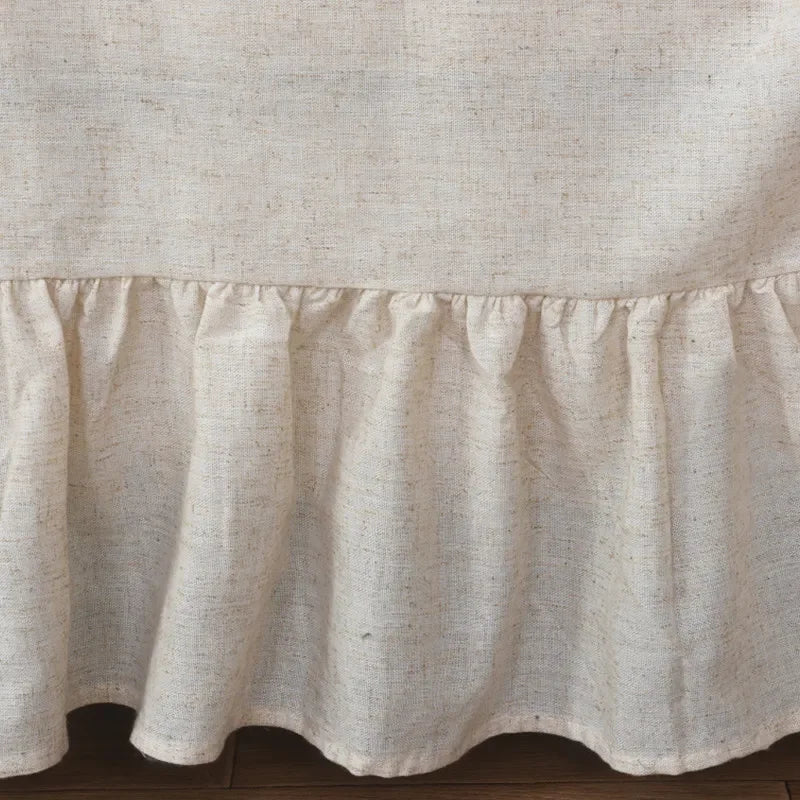 housse canapé polyestère beige texture lin rustique extérieur accueil fixations