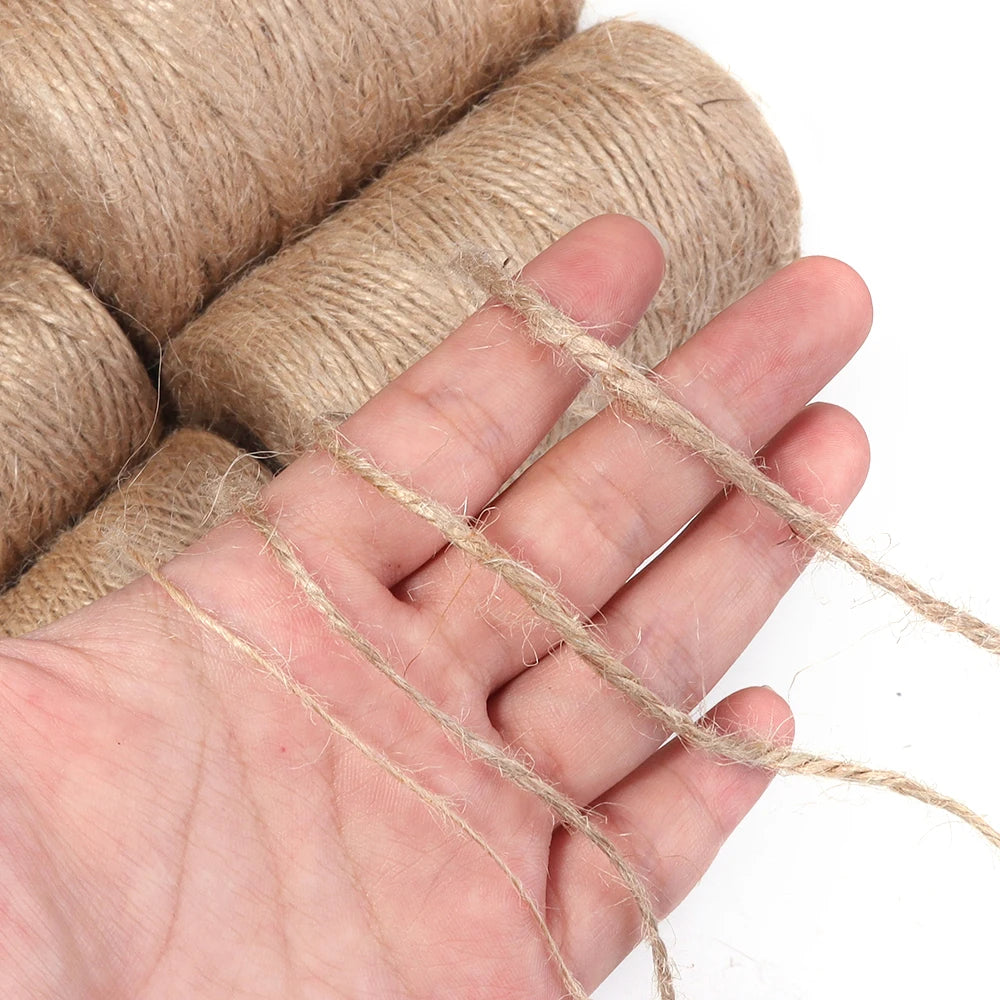 corde polyester 100mètres texture naturelle rustique artisanal beige clair fleurs artificielles bouteille verre